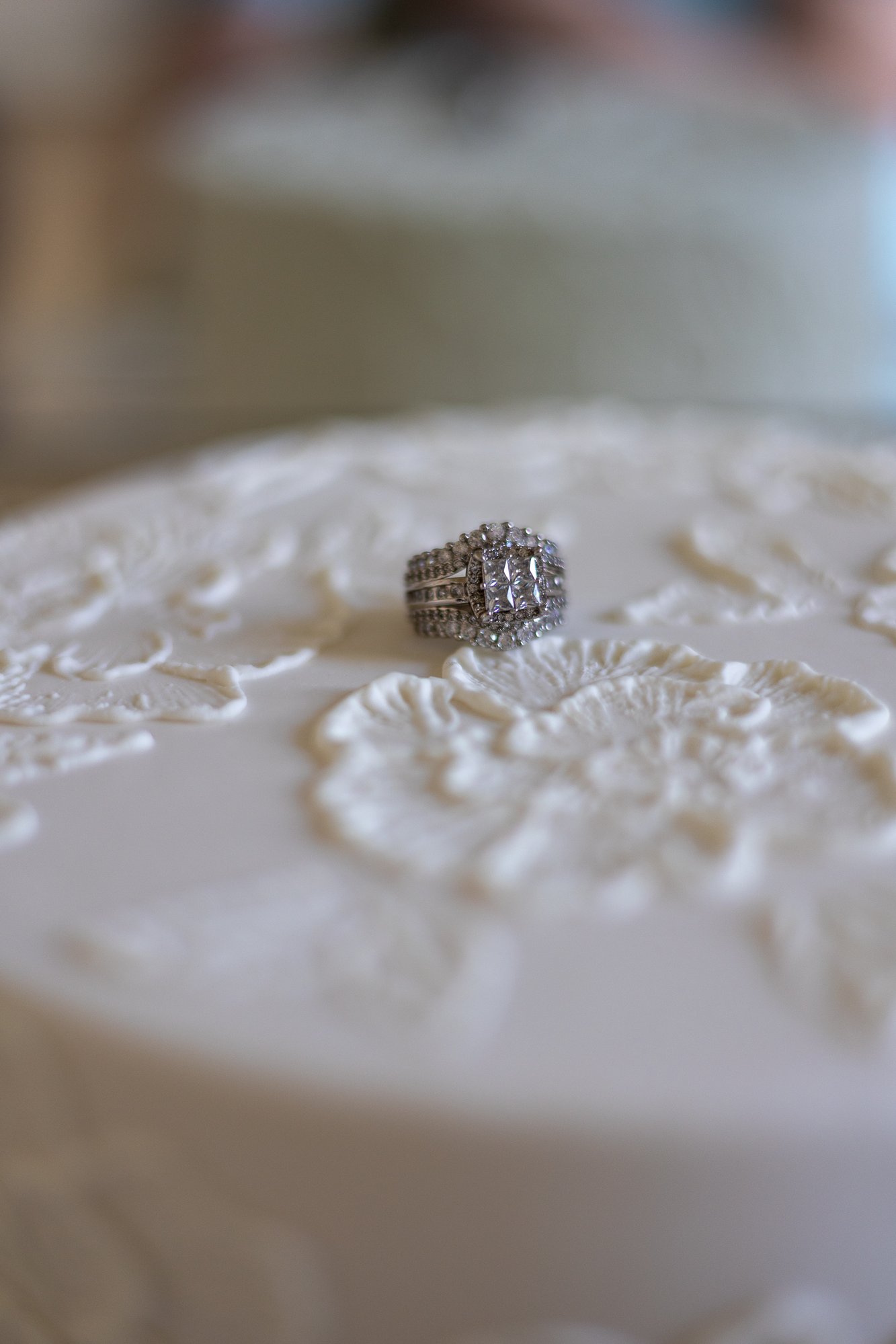 bridal ring set on cake bridal ring set on cake