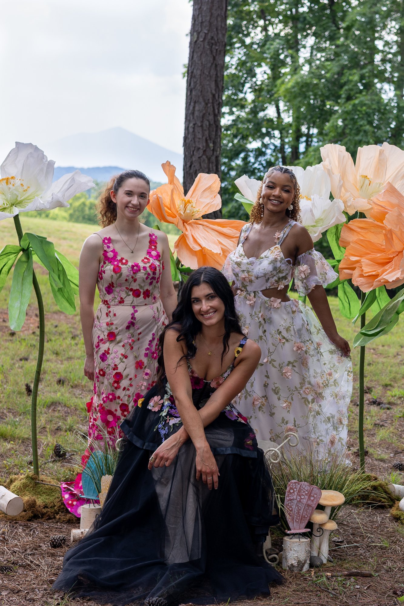 Three guests at an onsite portrait studio at Sierra Vista Three guests at an onsite portrait studio at Sierra Vista