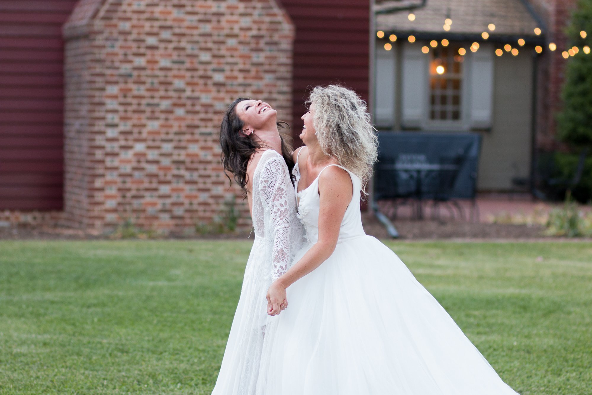 two happy brides