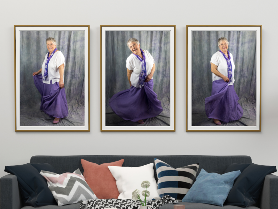 casual couch triptych over 50 dancing