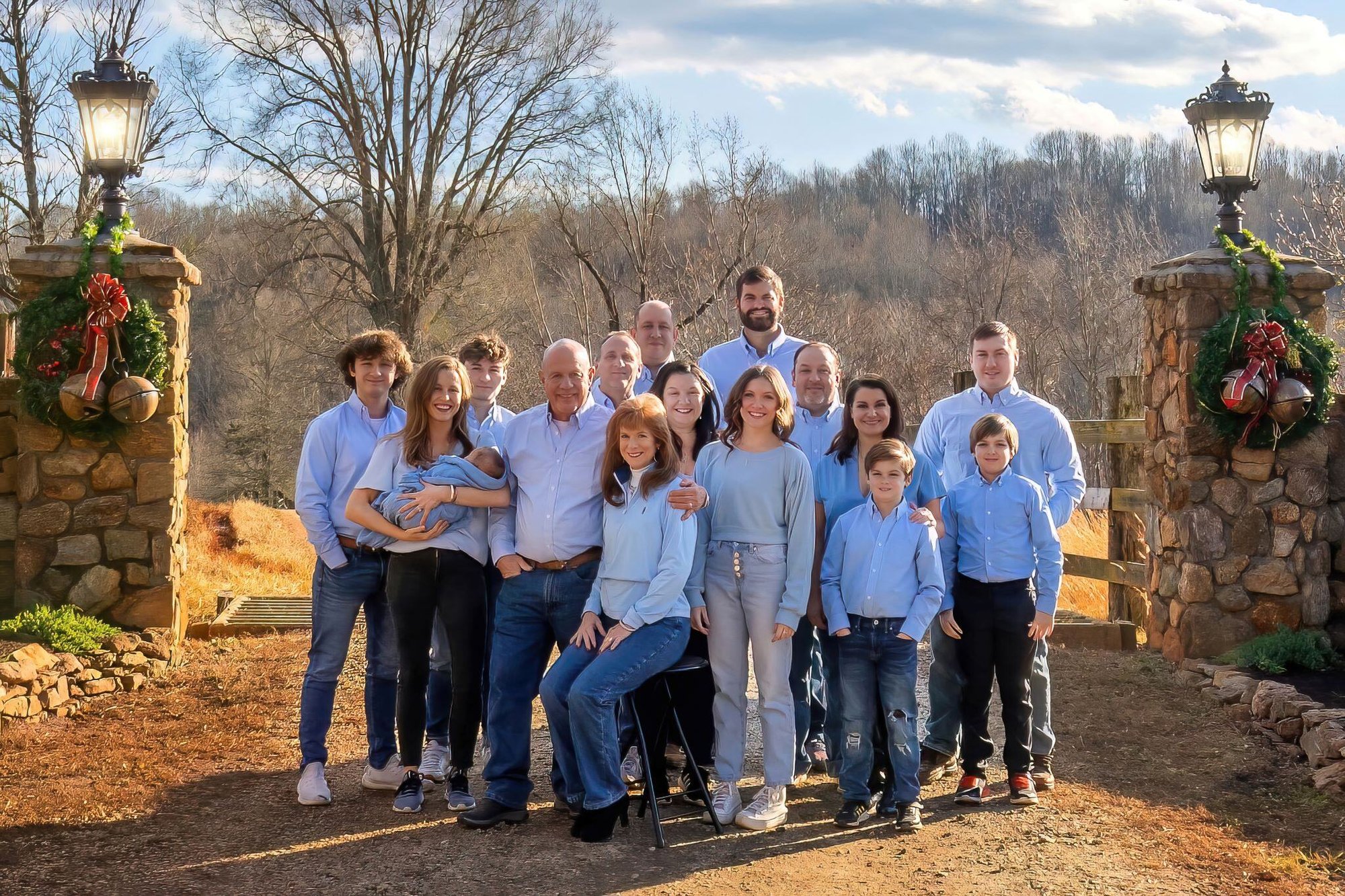 extended family outdoors