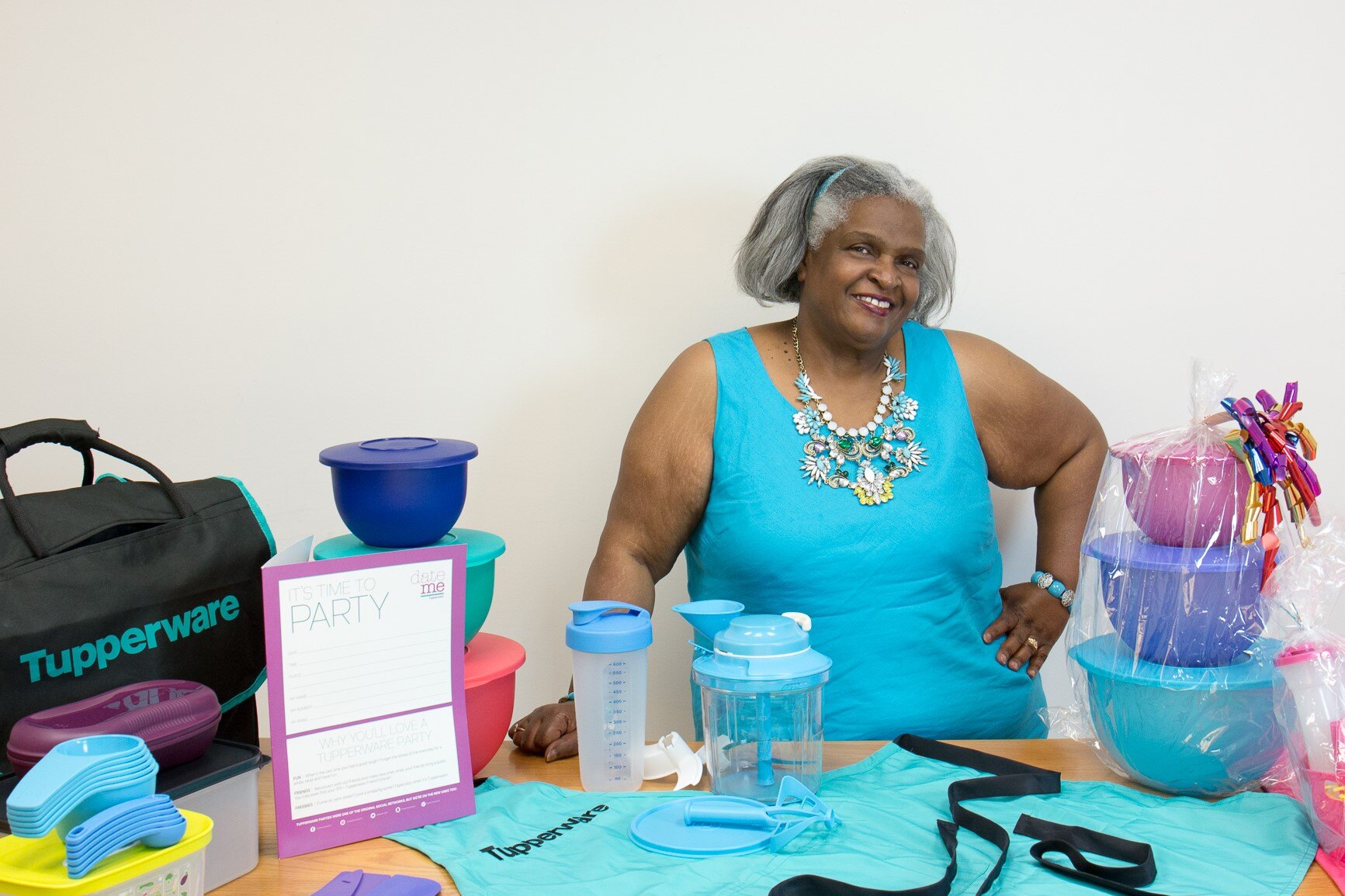 Tupperware Tina Miller-3 vendor table set up