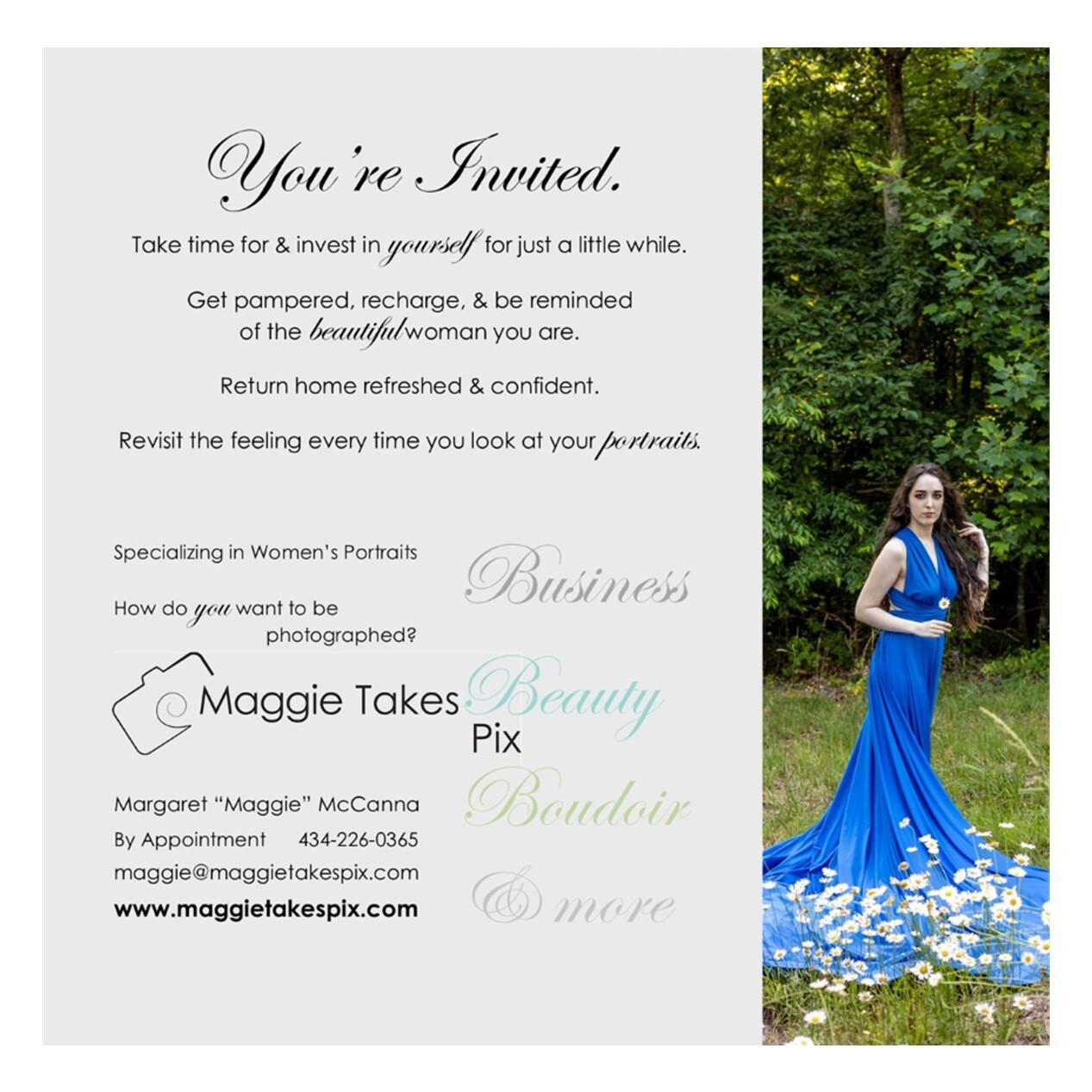 Maggie Takes Pix gift certificate for custom portrait session